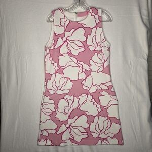 OTG Pink and White Sleeveless Silhouette  Dress Size M
